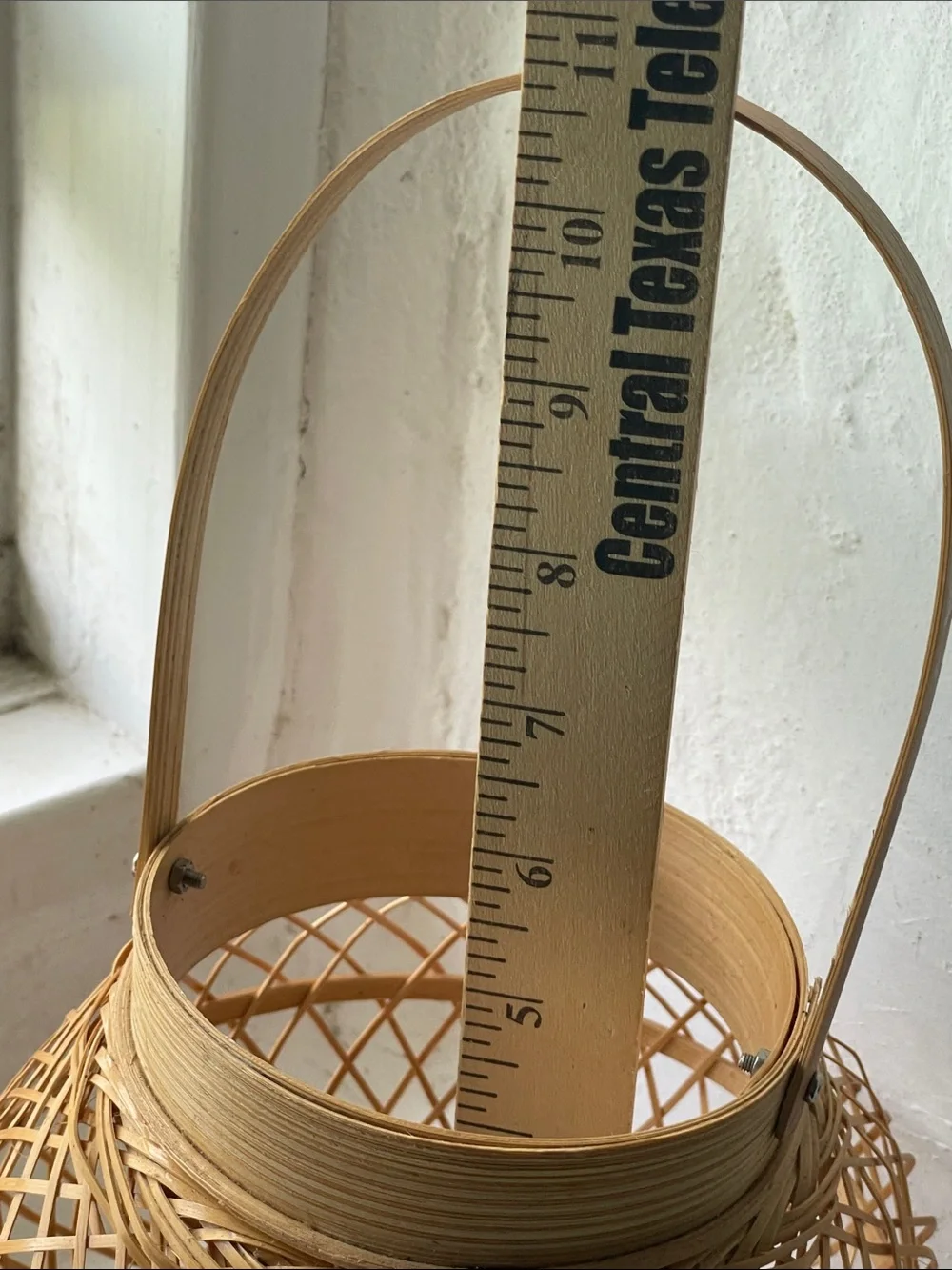 Hand Crafted Woven Bamboo Lantern Basket - Natural